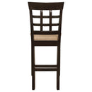 Coaster Furniture Gabriel 100209 Lattice Back Counter Chair - Cappuccino (Set of 2) IMAGE 6