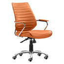 Zuo Enterprise 205167 Low Back Office Chair - Orange IMAGE 1