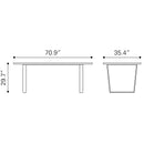 Zuo Atlas Dining Table with Faux Marble Top 100707 IMAGE 8