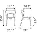 Zuo Russell Dining Chair 100979 IMAGE 9