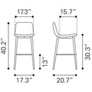 Zuo Tangiers Pub Dining Chair 101086 IMAGE 6
