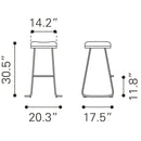 Zuo Bree Pub Height Stool 101264 IMAGE 11