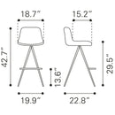 Zuo Aki Pub Height Dining Chair 101288 IMAGE 8