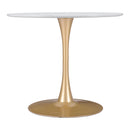 Zuo Opus 101568 Dining Table - White & Gold IMAGE 2