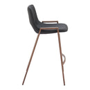 Zuo Desi 101691 Counter Stool - Black & Walnut IMAGE 2