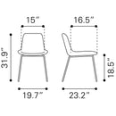 Zuo Byron 101779 Dining Chair - White IMAGE 10