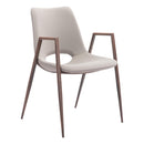 Zuo Desi 101696 Dining Chair - Beige & Walnut IMAGE 1