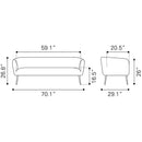 Zuo Deco Stationary Fabric Sofa 101853 IMAGE 10