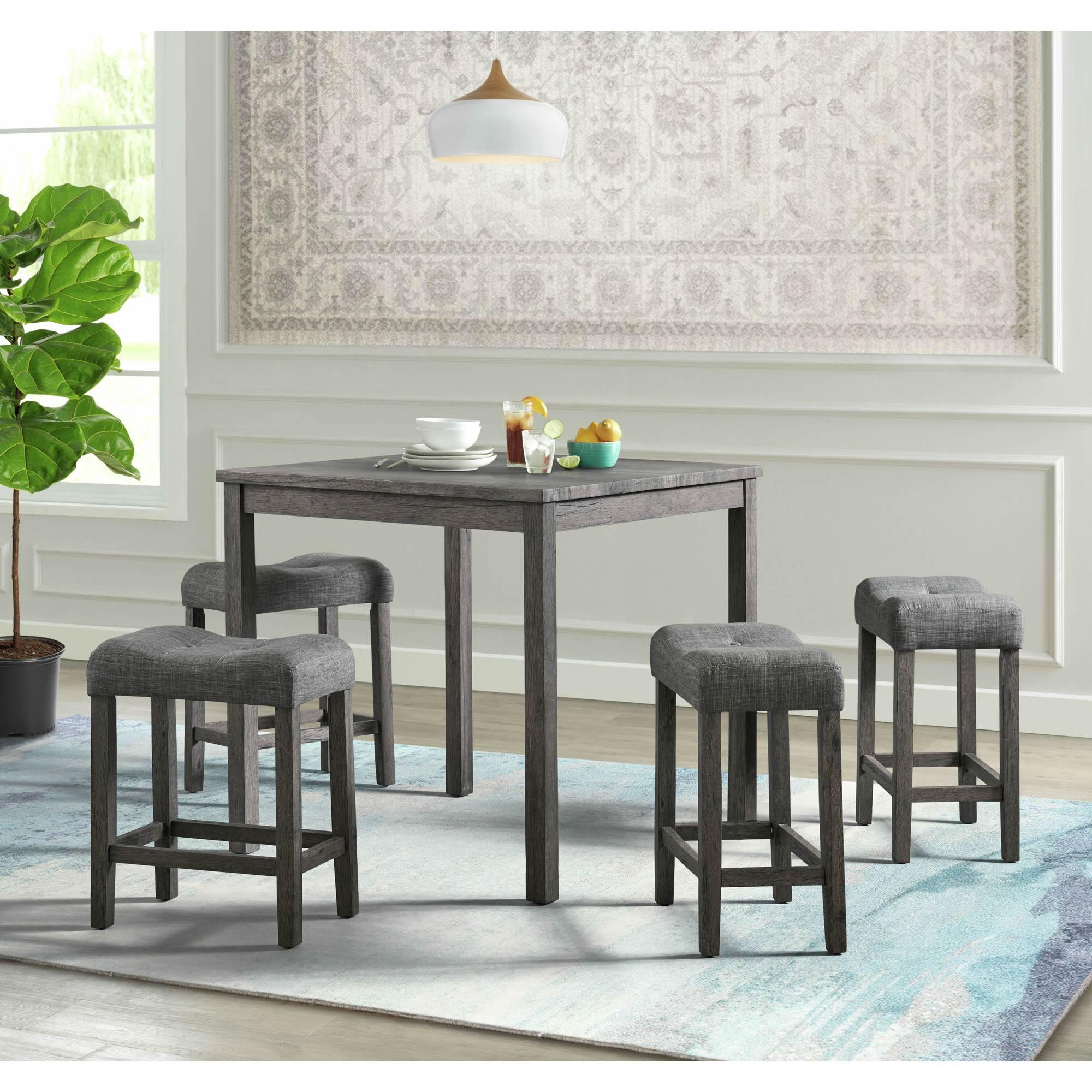 Elements International Oak Lawn Charcoal Grey 5 PC Counter Set