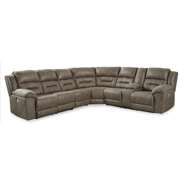Signature Design by Ashley Ravenel Power Reclining Leather Look 4 pc Sectional 8310663/8310646/8310677/8310690 IMAGE 1