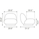 Zuo Myanmar Swivel Fabric Accent Chair 109345 IMAGE 10