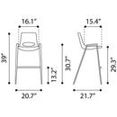 Zuo Desi Pub Height Stool 109734 IMAGE 9