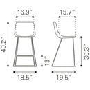 Zuo Adele Pub Height Stool 109502 IMAGE 10