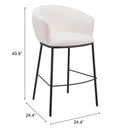 Zuo Essen 109808 Barstool - Ivory IMAGE 9