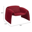 Zuo Horten 110026 Accent Chair - Red IMAGE 11
