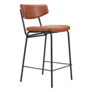 Zuo Charon 110262 Counter Stool - Vintage Brown IMAGE 1