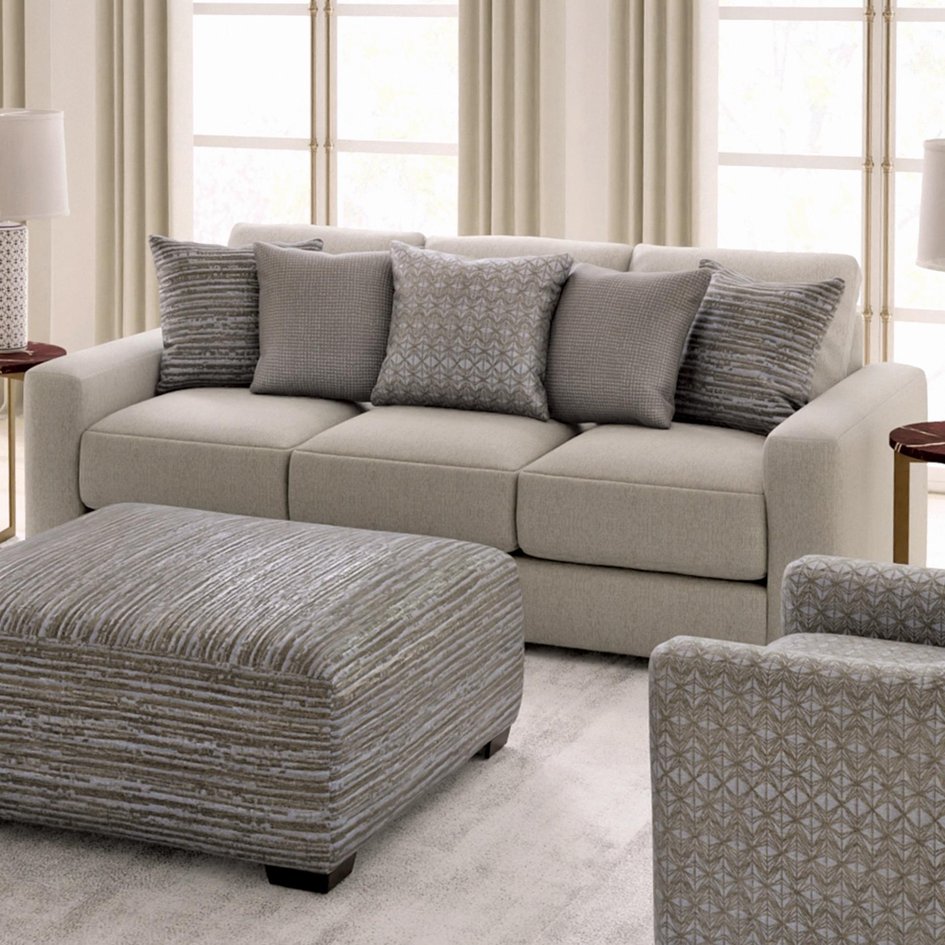 Sofá Capitonê Jackson Furniture Hyde Park 230103 Sofa - Stone