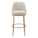 Zuo Nordhavn 110271 Swivel Barstool - Beige & Gold IMAGE 3