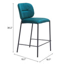 Zuo Plat 110340 Counter Stool - Green IMAGE 8