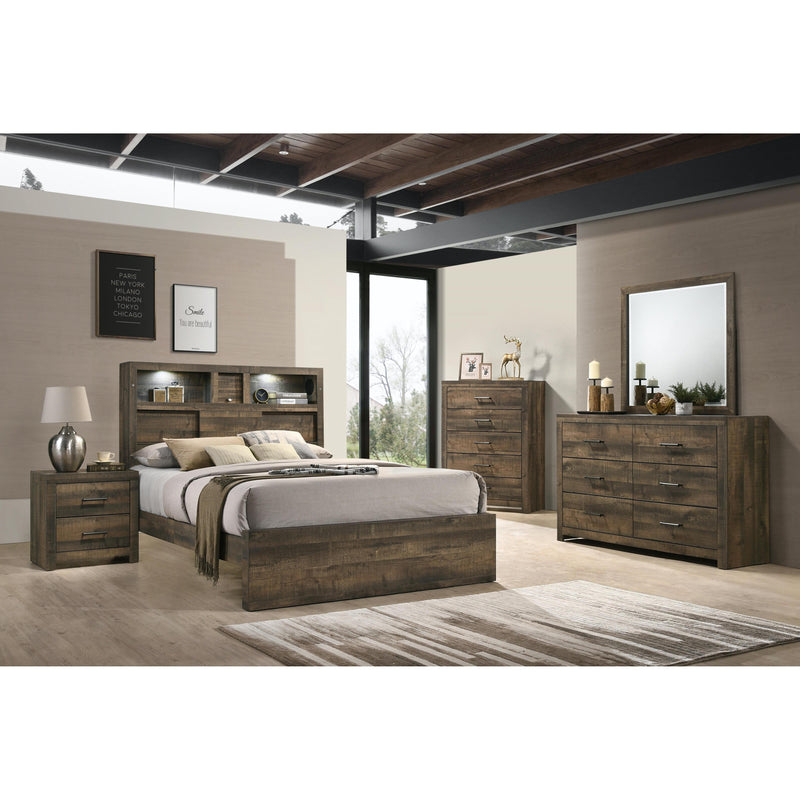  Elements International Bailey BY500 6 pc Queen Bookcase Bedroom Set IMAGE 2