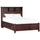  Whittier Wood McKenzie Full Bookcase Bed with Storage 1365AFCAF IMAGE 1
