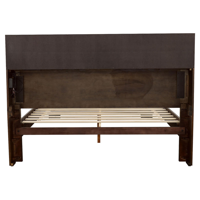 Coaster Furniture Jessica 200719KW California King LED Storage Bookcase Bed - Cappuccino IMAGE 5