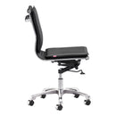  Zuo Lider Plus 215218 Armless Office Chair - Black IMAGE 2