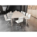  Zuo Lider Plus 215219 Armless Office Chair - White IMAGE 9