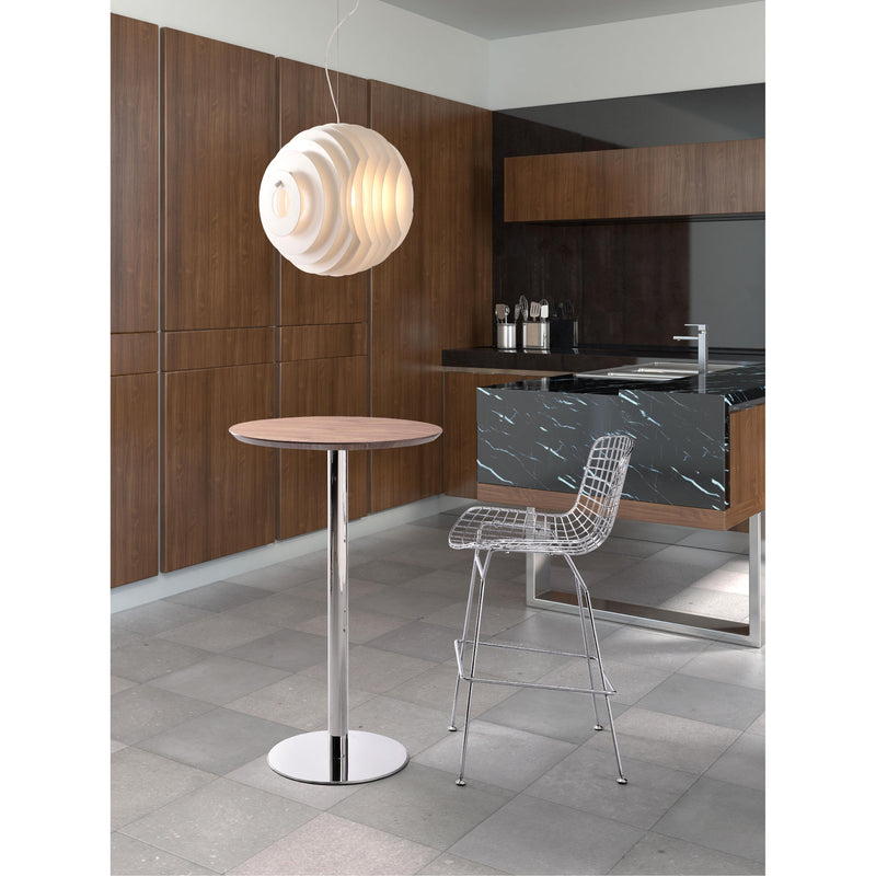 Zuo Round Bergen Pub Height Dining Table with Pedestal Base 100053 IMAGE 3