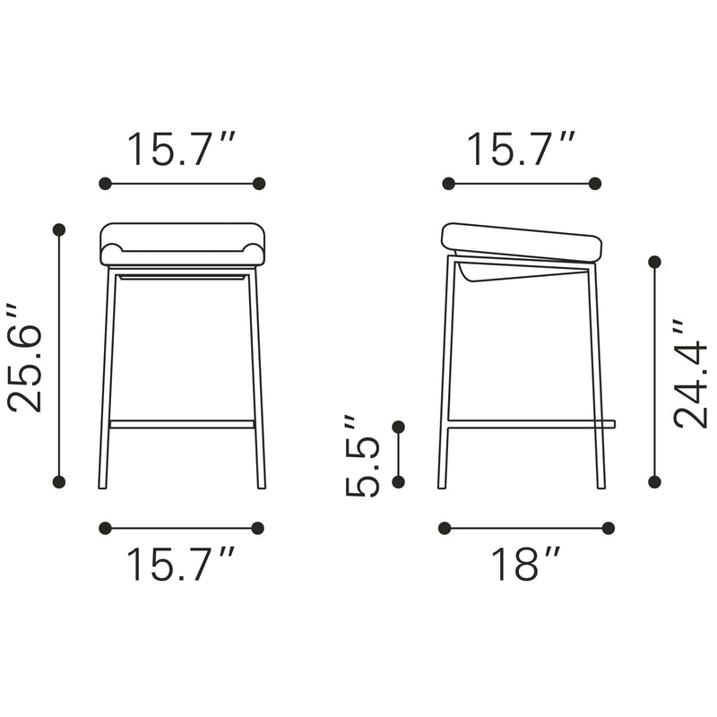 Zuo Lids Counter Height Stool 300037 IMAGE 8