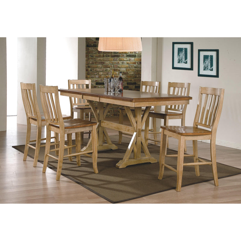 Winners Only Quails Run Counter Height Dining Table with Trestle Base DQT13678W IMAGE 2