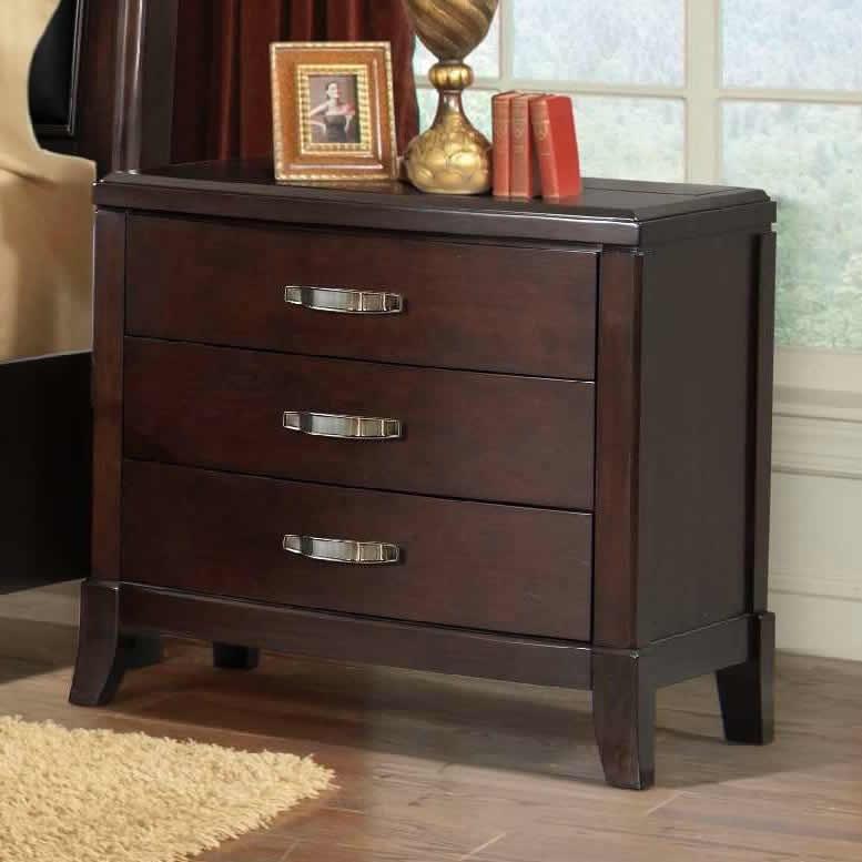Elements International Delaney 3-Drawer Nightstand DL600NS IMAGE 2