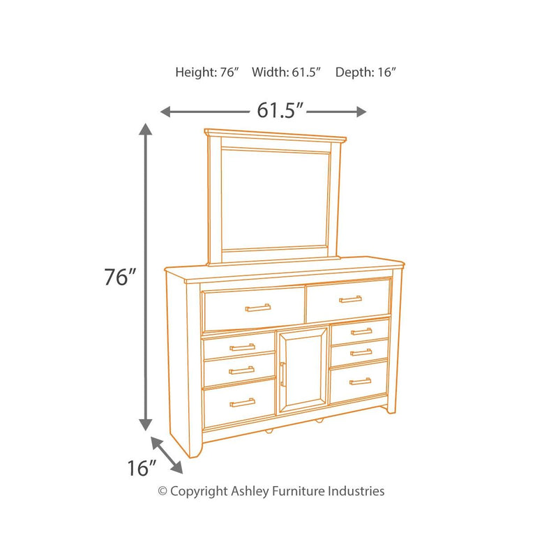 Signature Design by Ashley Dolante B130B8 6 pc Queen Bedroom Set IMAGE 7