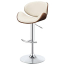 Coaster Furniture Harris 130505 Adjustable Bar Stool - Ecru and Chrome IMAGE 3