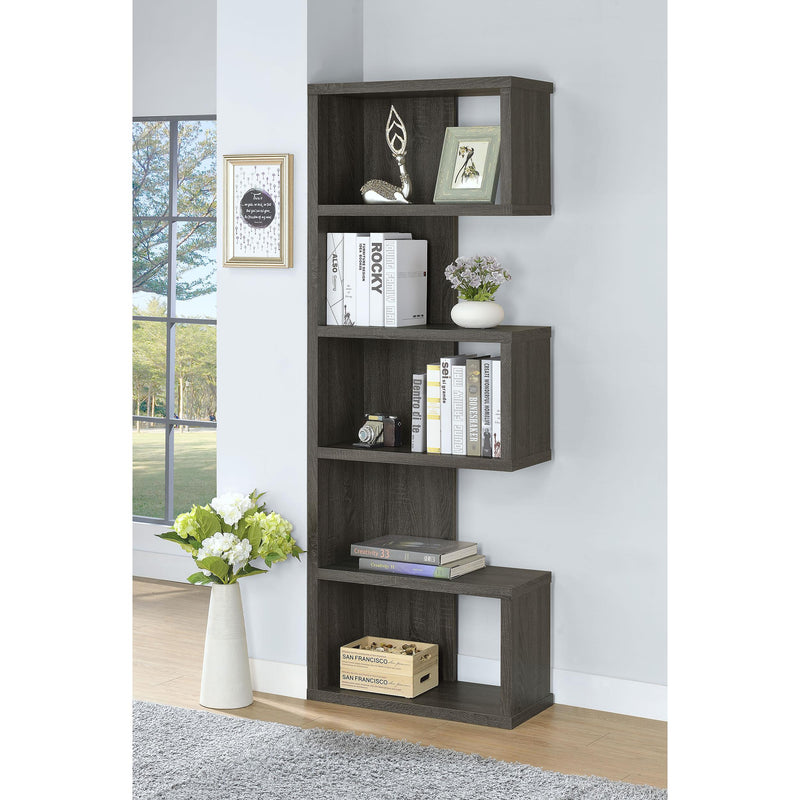 Coaster Furniture Joey 800552 71-inch 5-shelf Bookshelf - Weathered Grey IMAGE 8