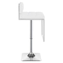 Coaster Furniture Alameda 100193 Adjustable Bar Stool - Chrome and White IMAGE 6
