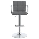 Coaster Furniture Palomar 121096 Adjustable Height Bar Stool - Grey and Chrome IMAGE 3