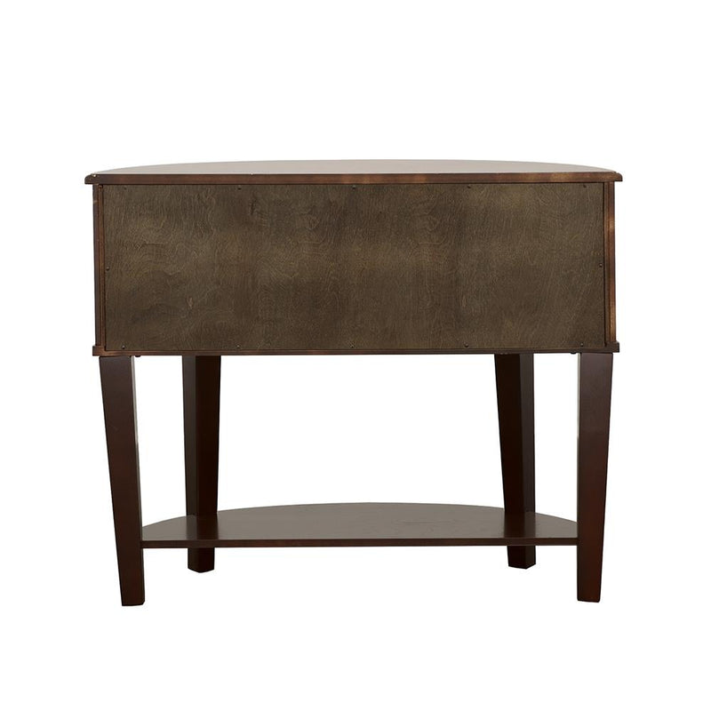 Coaster Furniture Diane 950156 2-Drawer Demilune Entryway Console Table - Cappuccino IMAGE 5