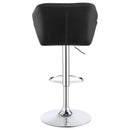 Coaster Furniture Berrington 100425 Upholstered Adjustable Bar Stool - Black (Set of 2) IMAGE 6