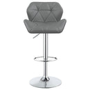 Coaster Furniture Berrington 100426 Upholstered Adjustable Bar Stool - Grey (Set of 2) IMAGE 3