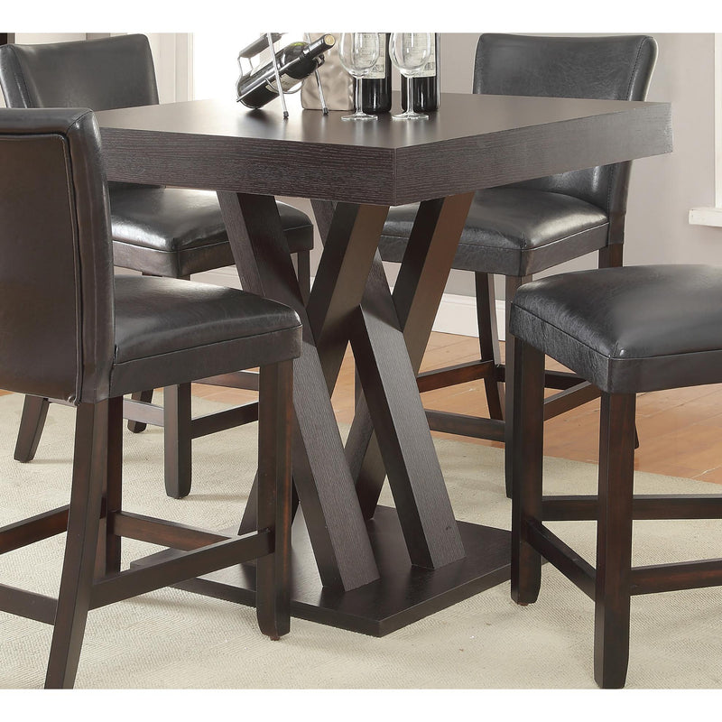 Coaster Furniture Square Mannes Counter Height Dining Table with Pedes