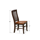 Winners Only Santa Fe DS452SCX Rake Back Side Chair - Chestnut/Espresso IMAGE 3