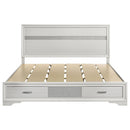  Coaster Furniture Miranda 205111KW 51-inch Wood California King Storage Panel Bed - White IMAGE 3