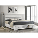  Coaster Furniture Miranda 205111KW 51-inch Wood California King Storage Panel Bed - White IMAGE 6