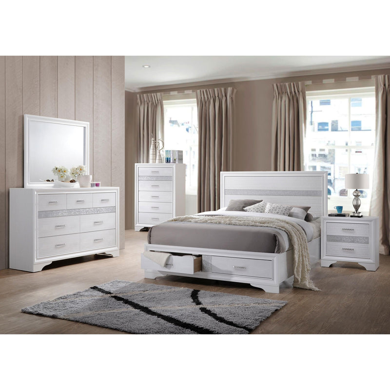 Coaster Furniture Miranda 205111Q 51-inch Wood Queen Storage Panel Bed - White IMAGE 7