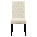  Coaster Furniture Alana 190162 Fabric Upholstered Dining Side Chair - Beige (Set of 2) IMAGE 2