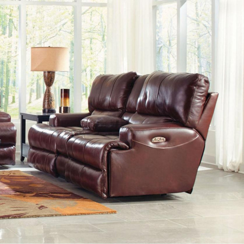 Catnapper Wembley Power Reclining Leather Loveseat 64589 1283-19/3083-19 IMAGE 1