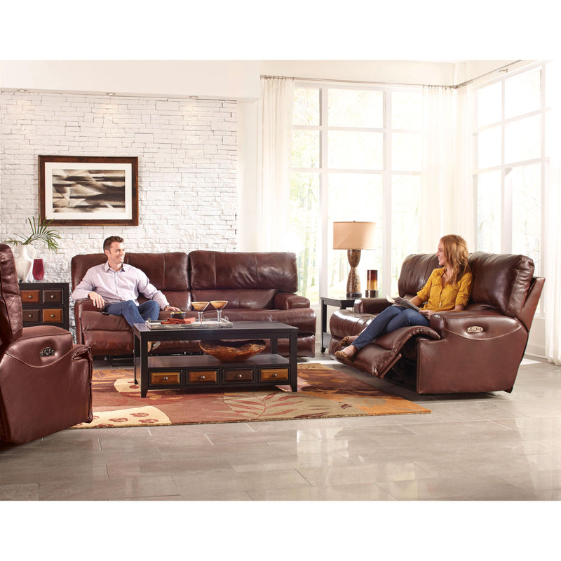 Catnapper Wembley Power Reclining Leather Loveseat 64589 1283-19/3083-19 IMAGE 4