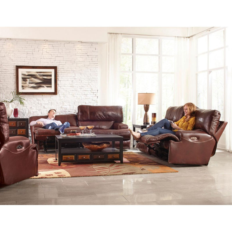 Catnapper Wembley Power Reclining Leather Loveseat 64589 1283-19/3083-19 IMAGE 5