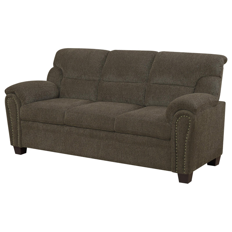 Coaster Furniture Clementine 506571 Upholstered Padded Arm Sofa - Brown IMAGE 3